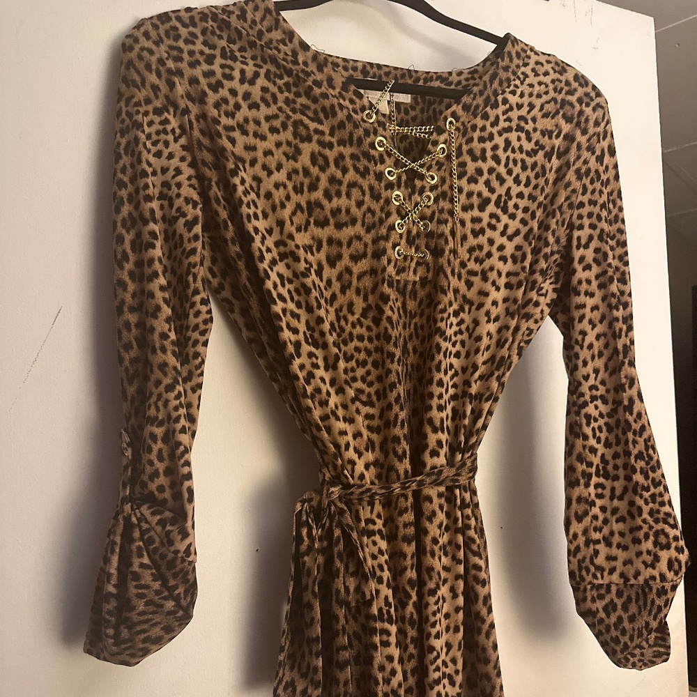 Michael Kors leopard print dress (never worn)